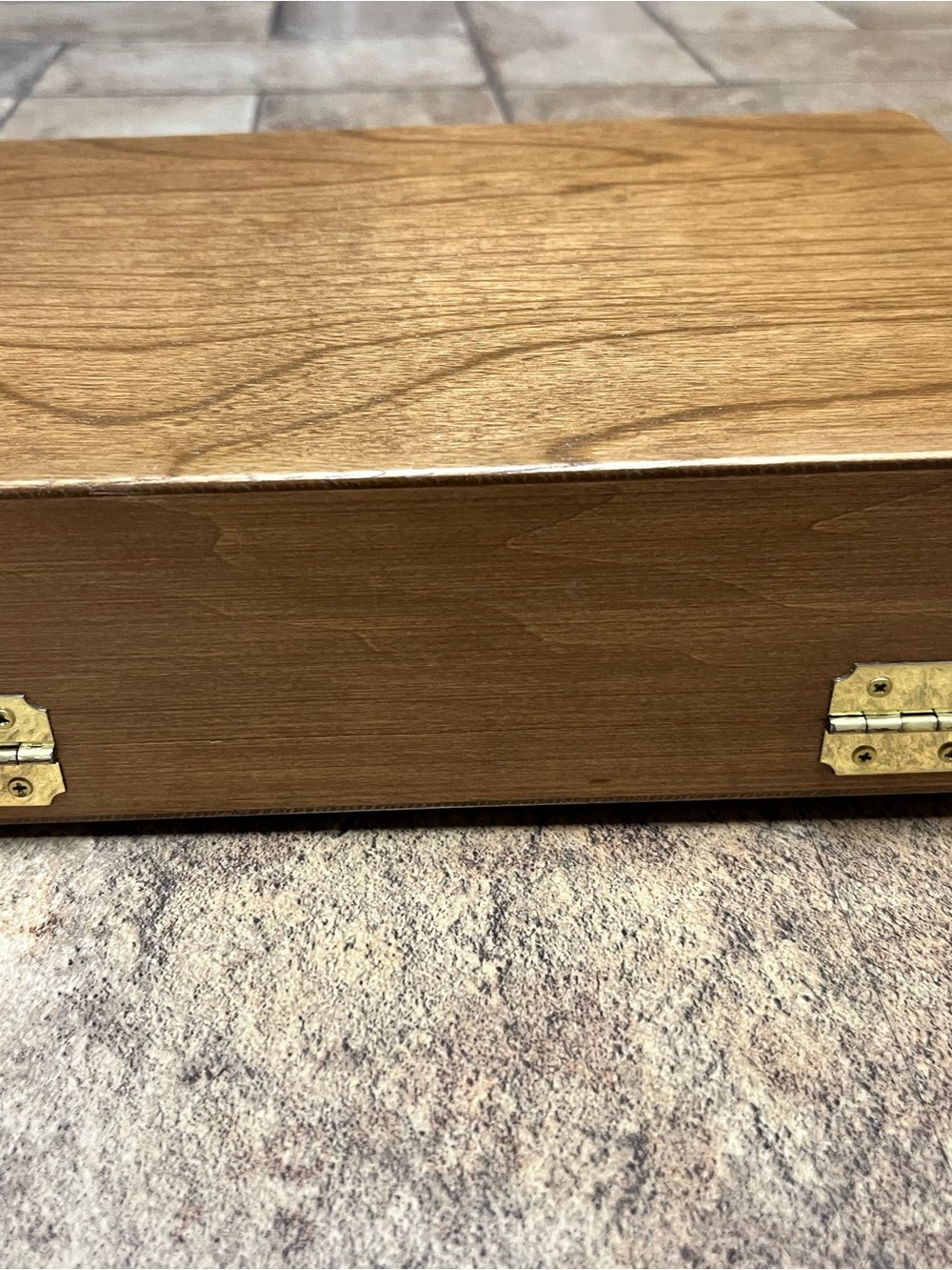 Collectible Mid-century Enid Collins of TX Hand-Painted Jeweled Wood Box Purse - Picture 2 of 4